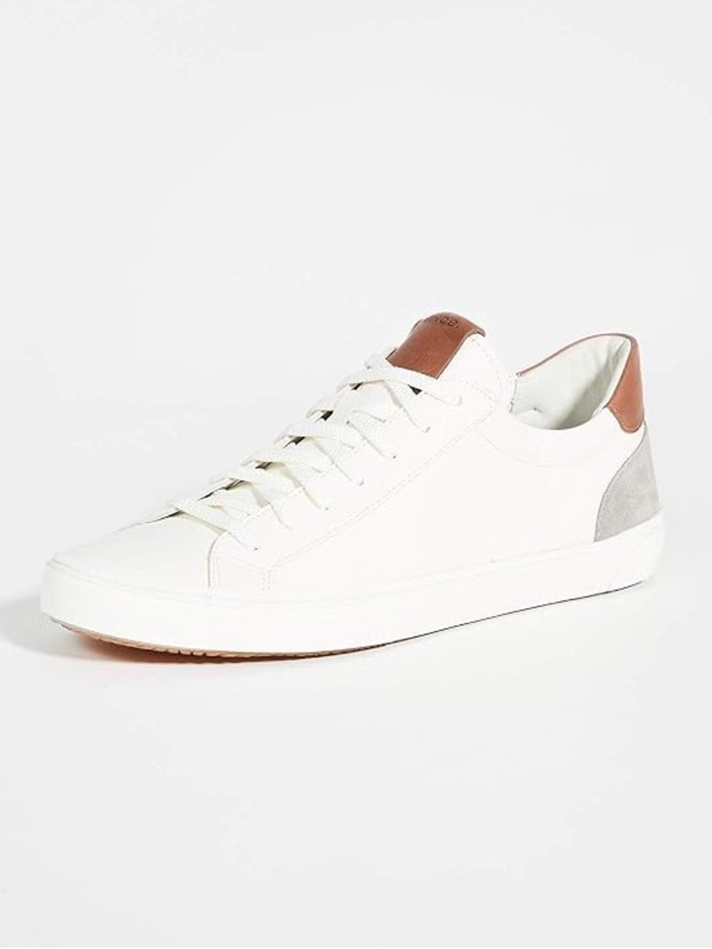 Vince Parker Sneaker Shoe Mens Size 9 US White Leather Lace Up Low Top Casual